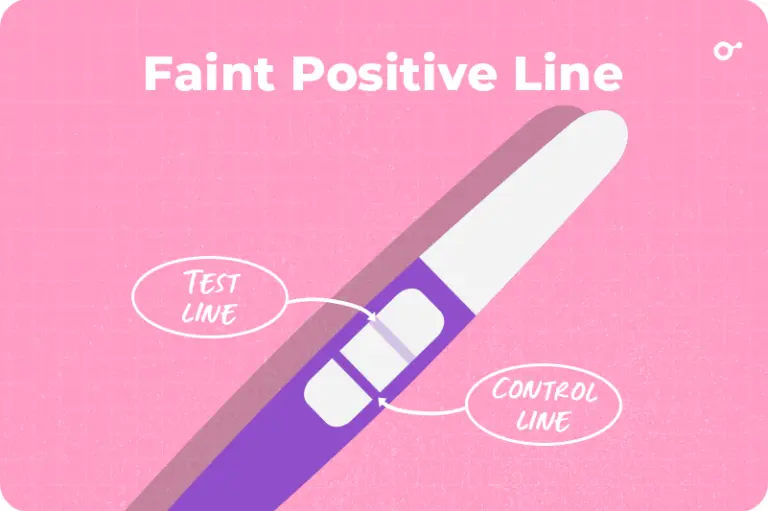 Faint positive line on a pregnancy test