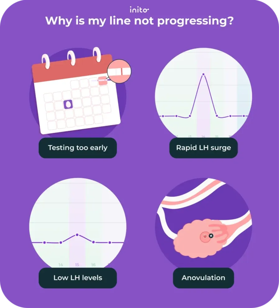 Reasons for ovulation test line not progressing
